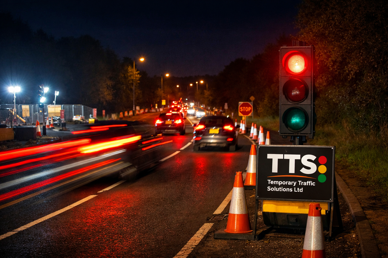 Night traffic timelapse